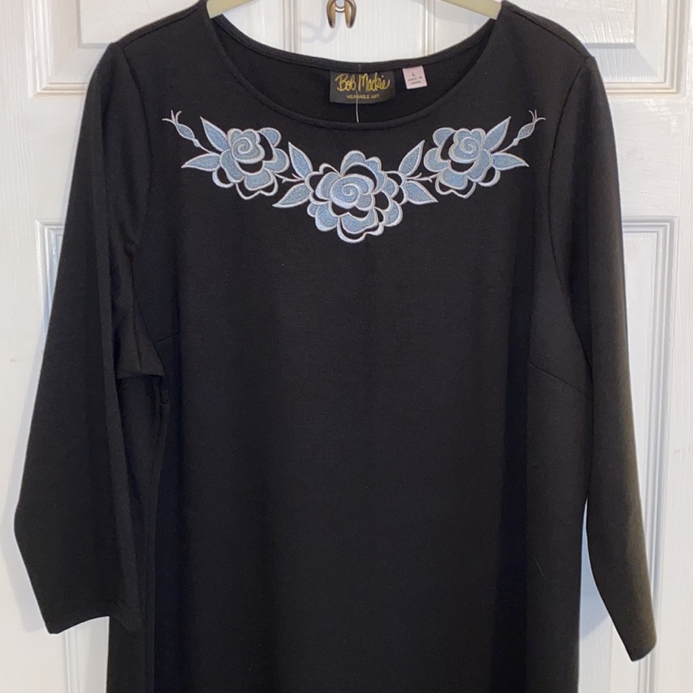 Bob Mackie Wearable Art SZ L. Black Dress NWT